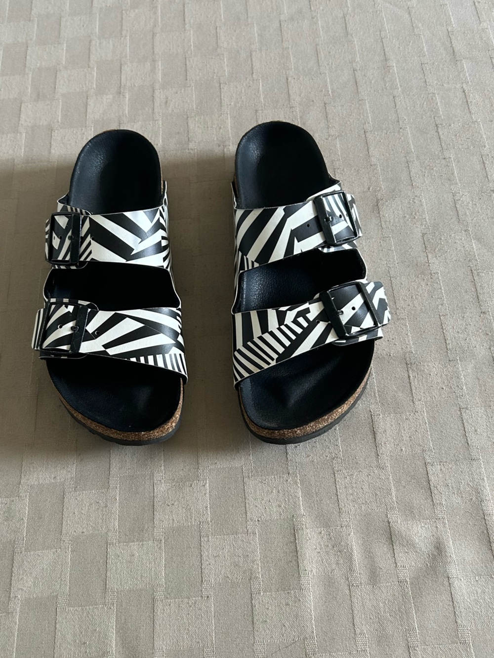 Birkenstock Anthropologie Striped Dazzle Camo Sandals - Picture 2 of 16